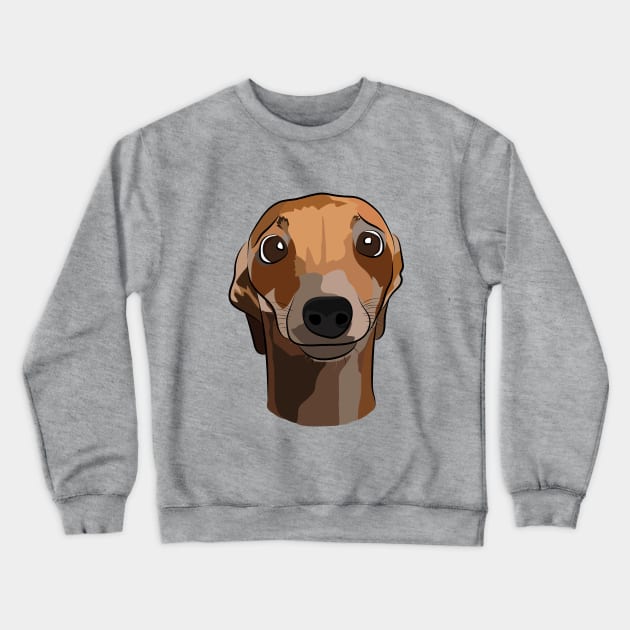 Brindle Greyhound Crewneck Sweatshirt by Craftee Designs